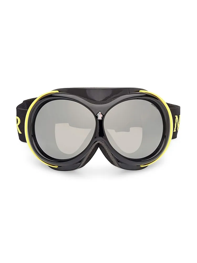 White Injected mask ski goggles, Moncler