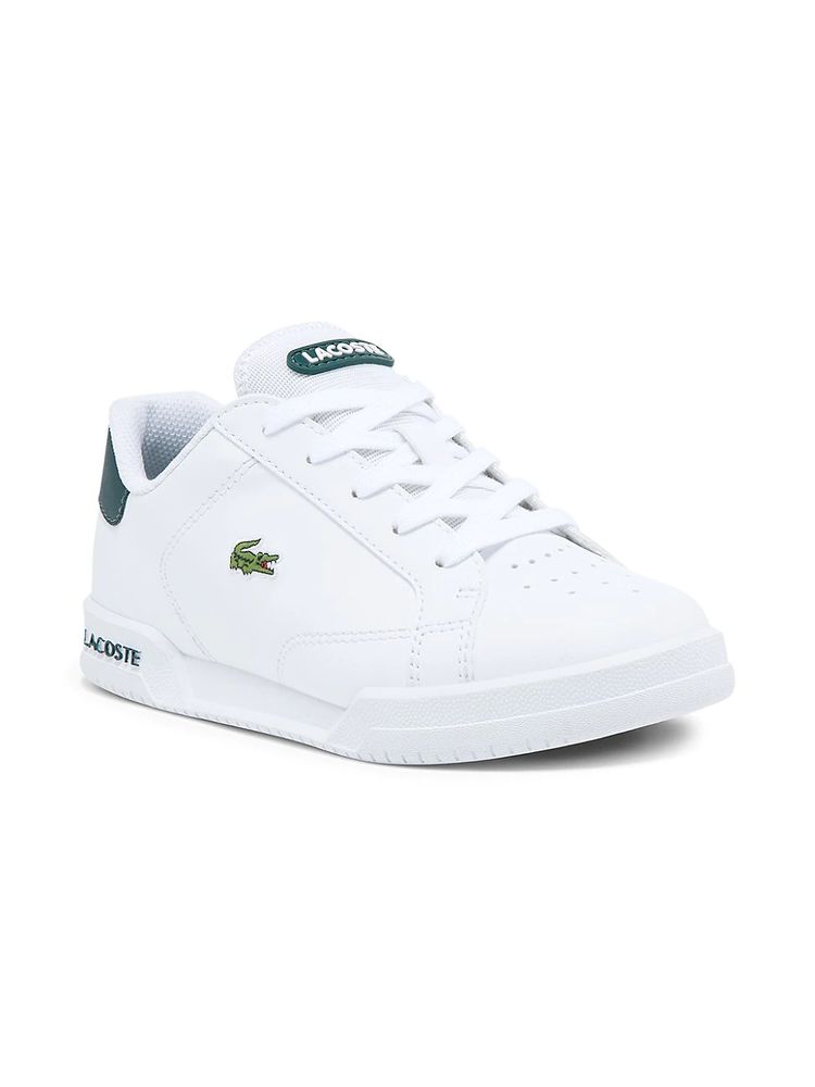 Lacoste Little Kid's & Serve Low-Top Sneakers White Green (Child) | The Summit