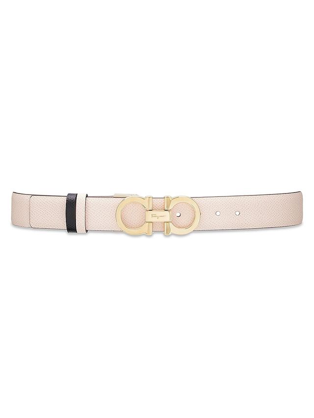 Tory Burch Women's Reversible Logo Leather Belt - Pink Moon | The Summit