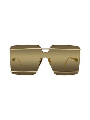 Women's Square Metal Sunglasses - Gold