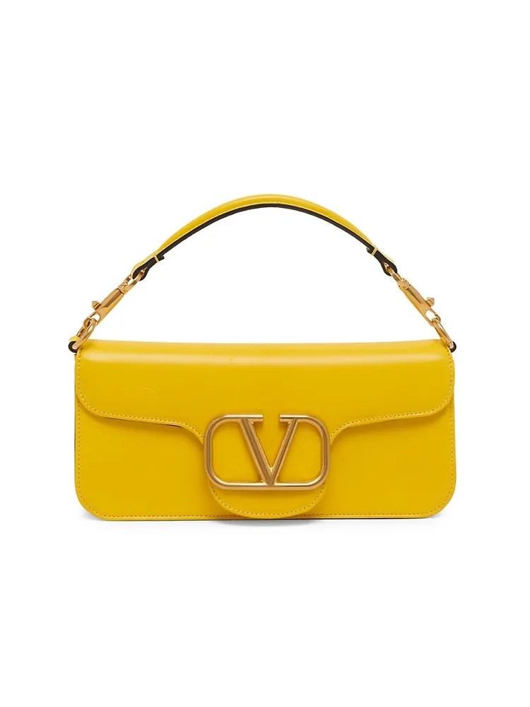 White V-Logo chain leather shoulder bag, Valentino Garavani