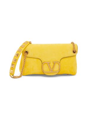 Women's VLogo Leather Shoulder Bag