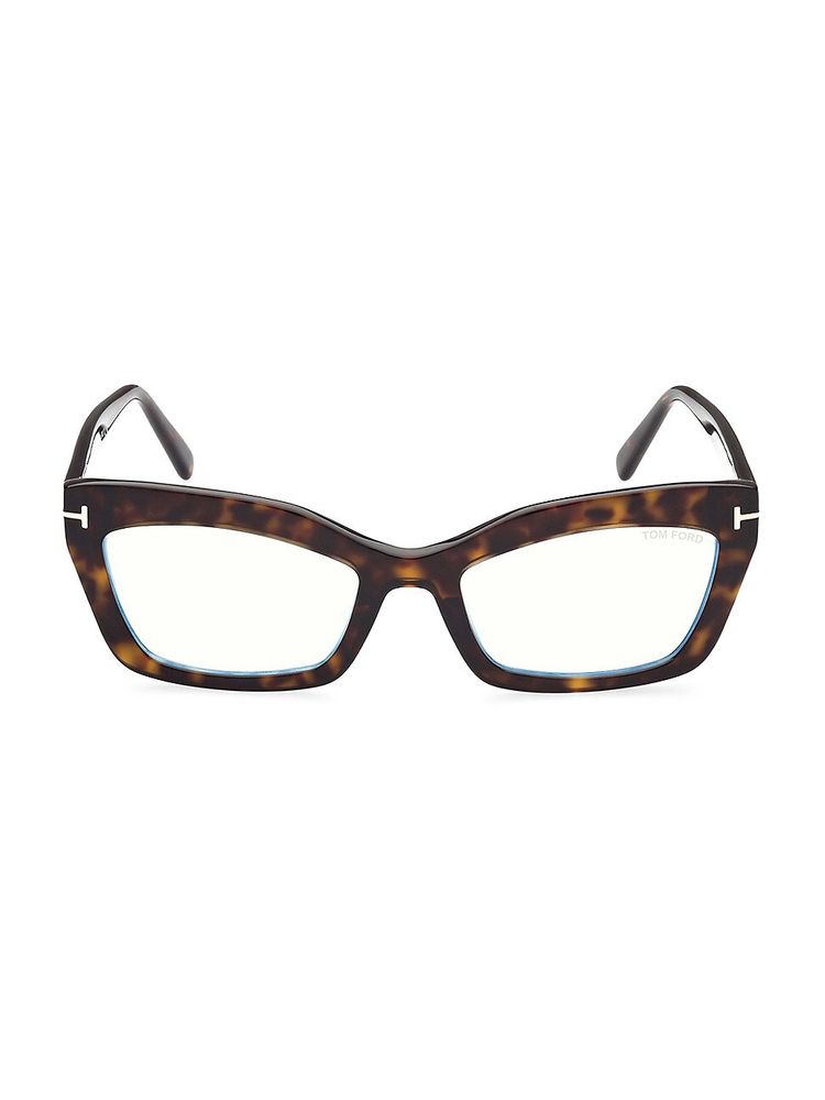 Tom Ford Women's 54MM Cat Eye Optical Glasses - Dark Havana | The Summit