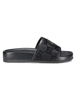 Men's Sideline Monogram Slip-On Slides - Black Sandals