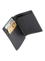 Royce New York Leather Magnetic Money Clip Wallet - Navy Blue