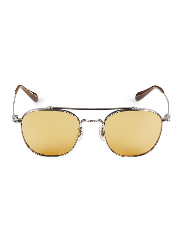 Oliver Peoples Men's Mandeville 49MM Square Sunglasses - Yellow | The Summit