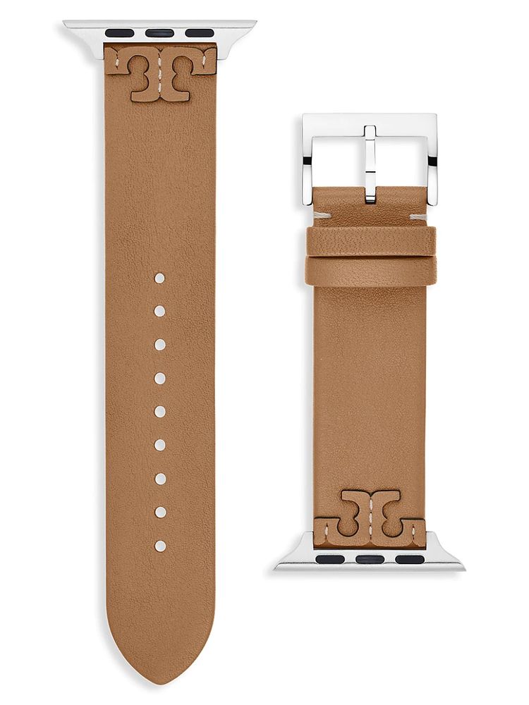 Tory Burch McGraw Leather & Stainless Steel Apple Watch Strap/42MM & 44MM |  The Summit