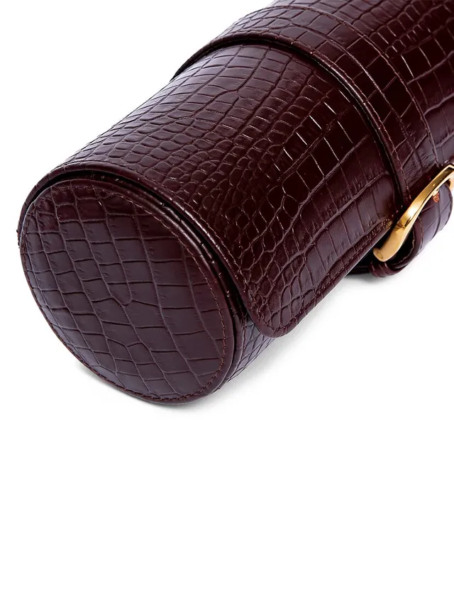RAPPORT LONDON Croc-Effect Leather Watch Roll for Men