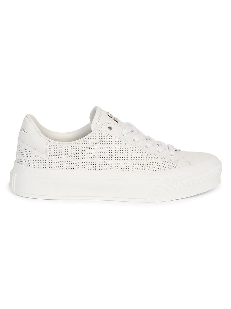 Givenchy Women's City Court Monogram Perforated Leather Sneakers - White |  The Summit