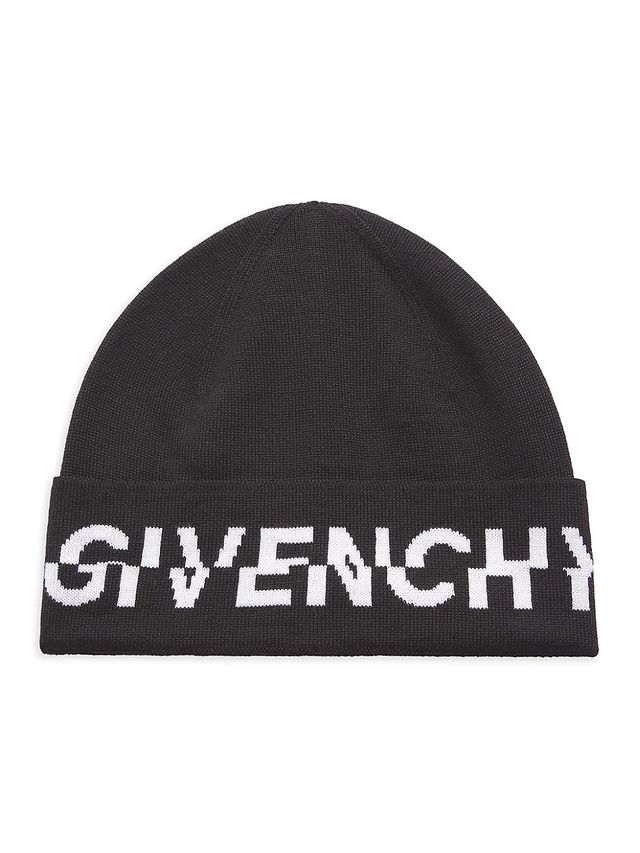 Givenchy Men's Logo Wool Beanie Hat - Yellow | The Summit