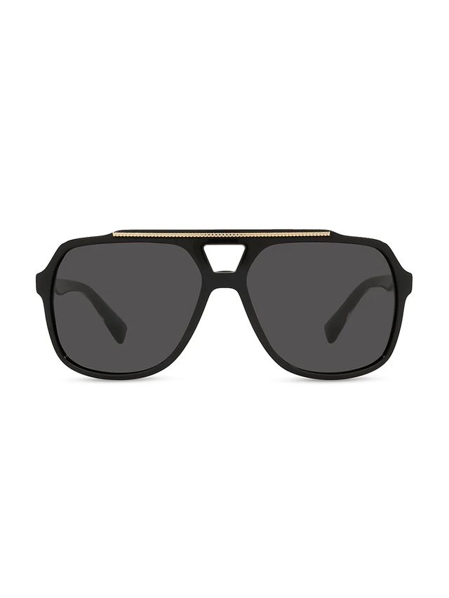 Tom Ford Men's Neughman 60MM Plastic Pilot Sunglasses - Black | The Summit