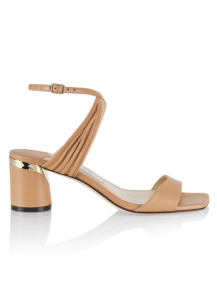 Jimmy Choo Women's Jago Leather Block-Heel Sandals - Camel | The Summit