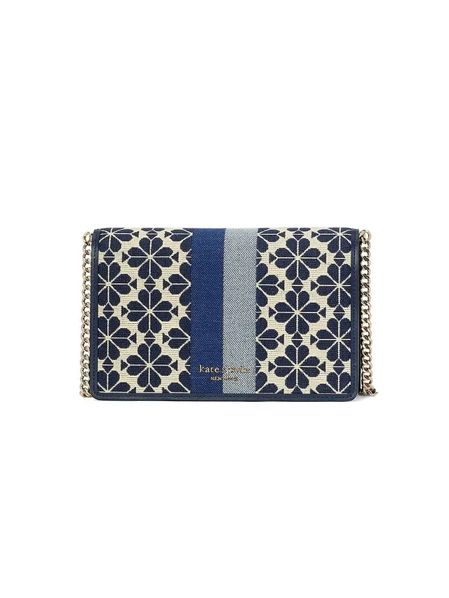 Kate Spade Spade Flower Jacquard Stripe Chain Wallet