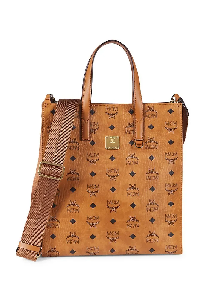 Mcm Klassik Monogram Print Leather Tote Bag