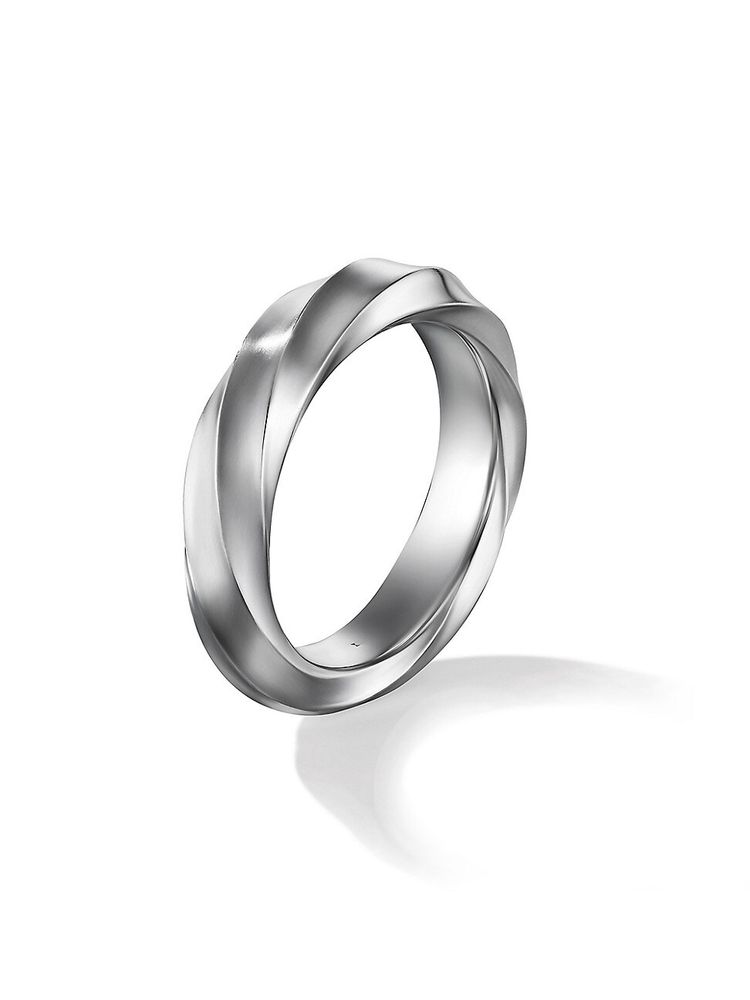 David Yurman Women's Cable Edge Band Ring Recycled Sterling Silver | The  Summit