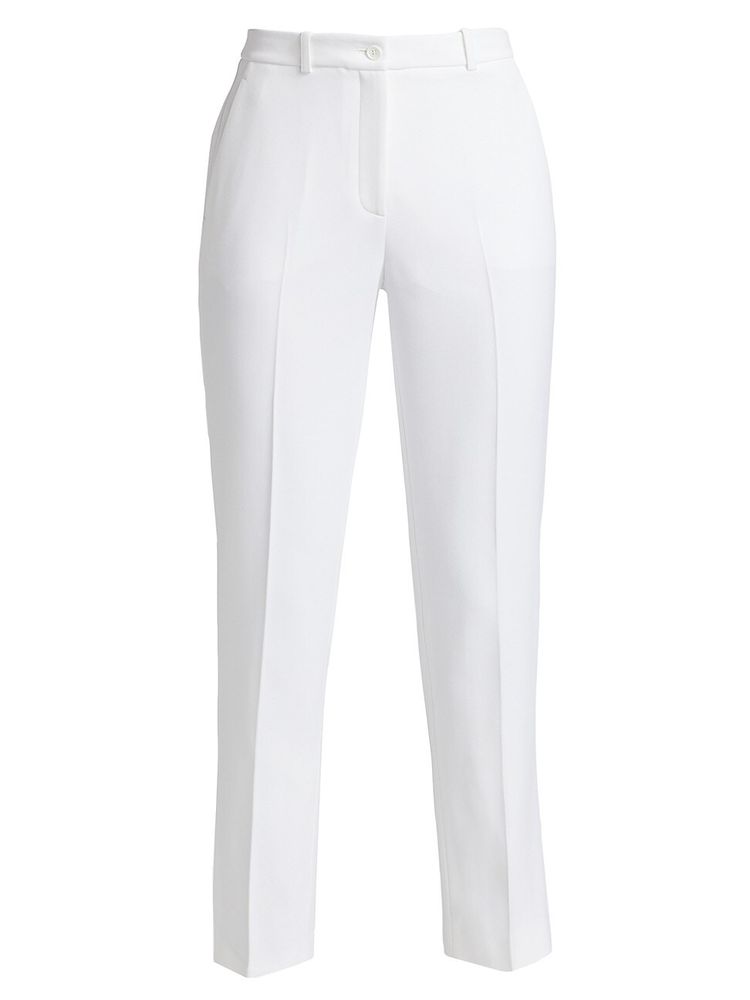 Michael Kors Collection Women's Samantha Mid-Rise Seamed Pants - Optic  White - Size 14 | The Summit