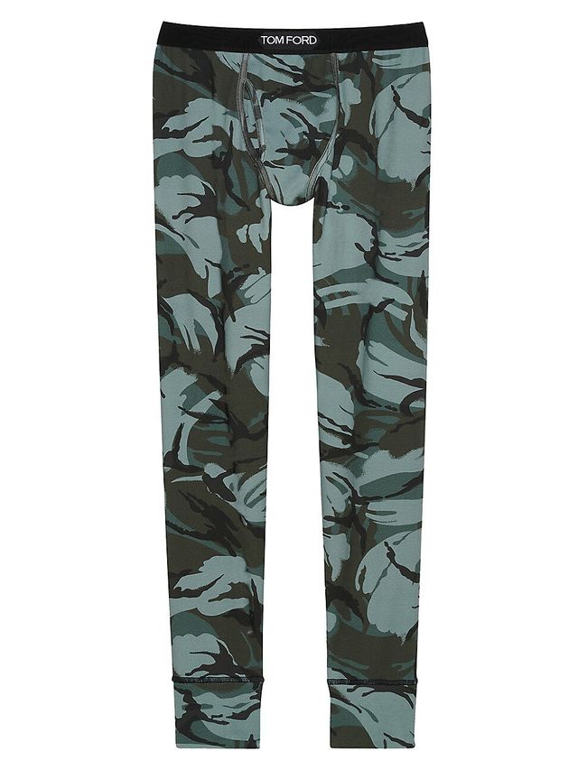 Tom Ford Men's Camouflage Long Johns - Brown Olive | The Summit