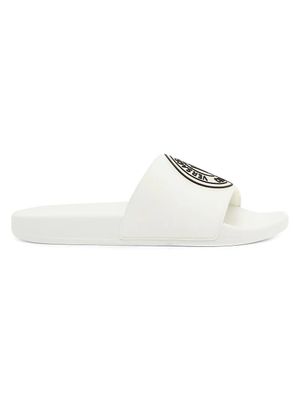 Men's V-Logo Slide Sandals - White