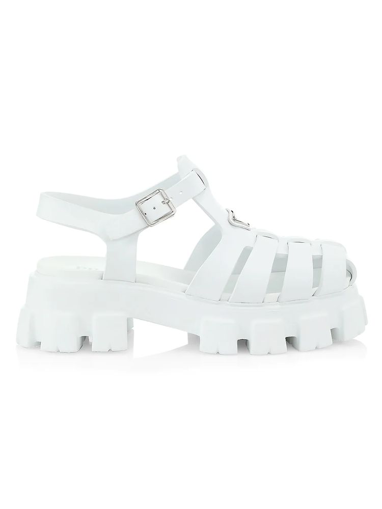Prada Men's Soft Cage Rubber Sandals | The Summit