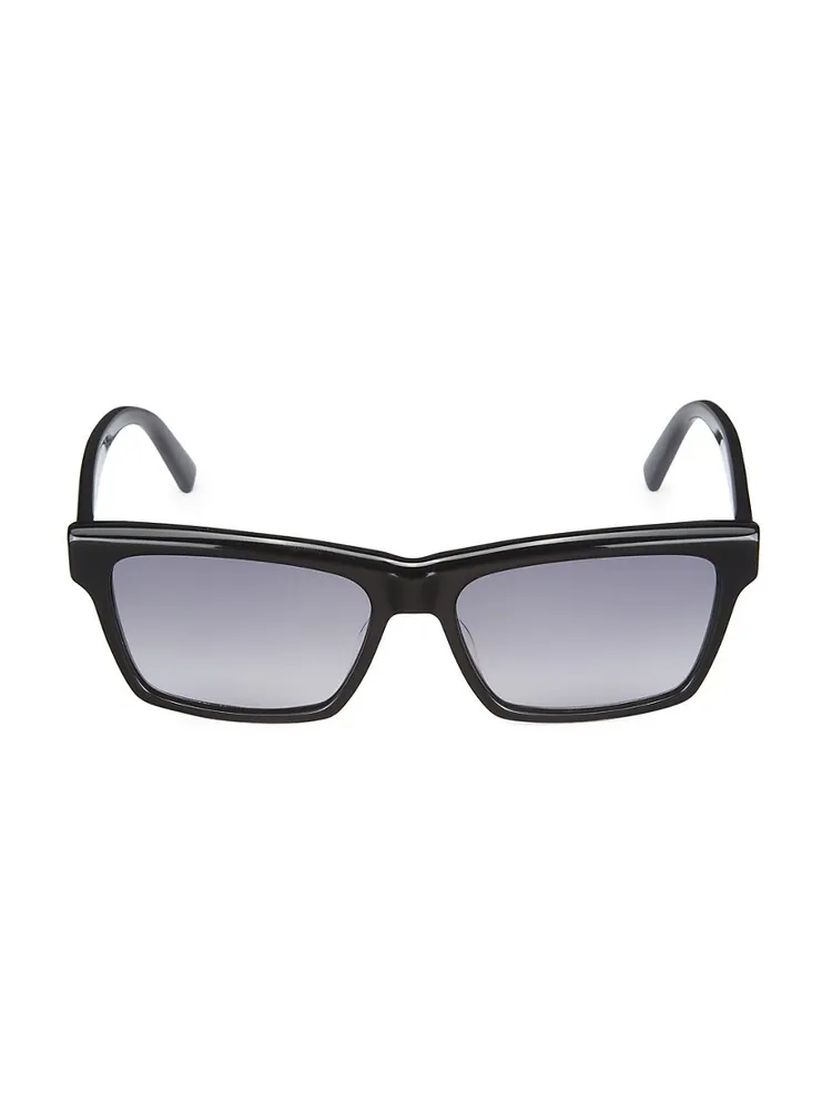 Saint Laurent Men's Naked Wirecore Rectangular Sunglasses