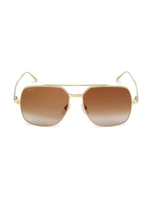 Women's Santos De Cartier 51MM Square Sunglasses - Gold