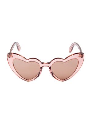 Women's 49MM Heart-Shaped Sunglasses - Pink