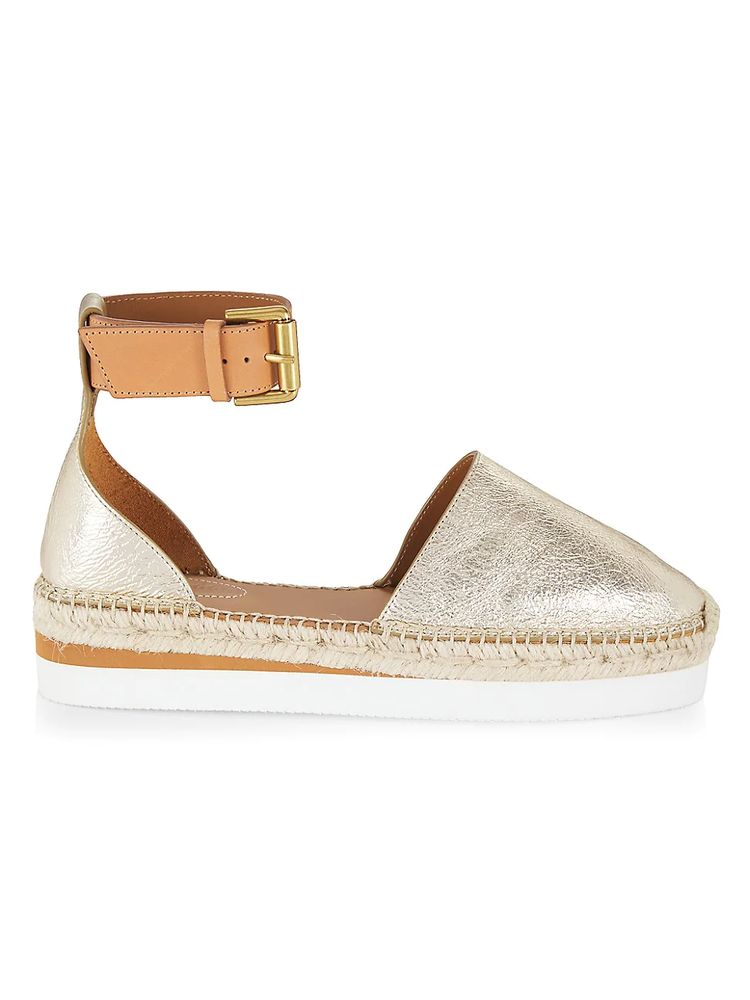 Bezem begaan Ounce See by Chloé Women's Glyn Leather Espadrilles - Gold | The Summit