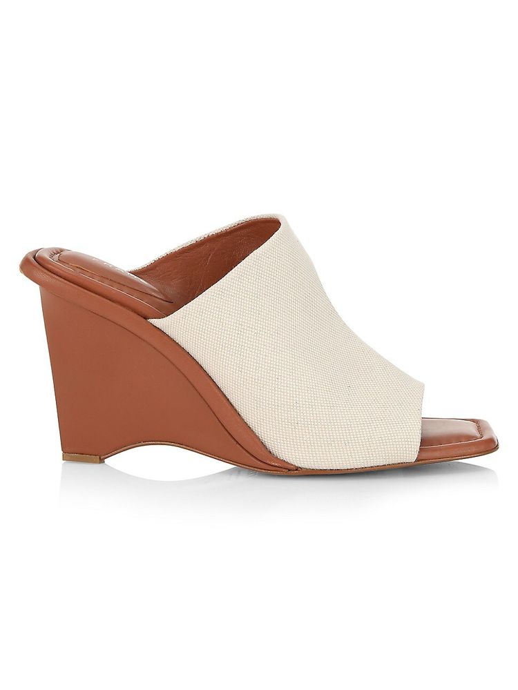 Frame Women's Le Naomi Wedge Mules - Natural | The Summit