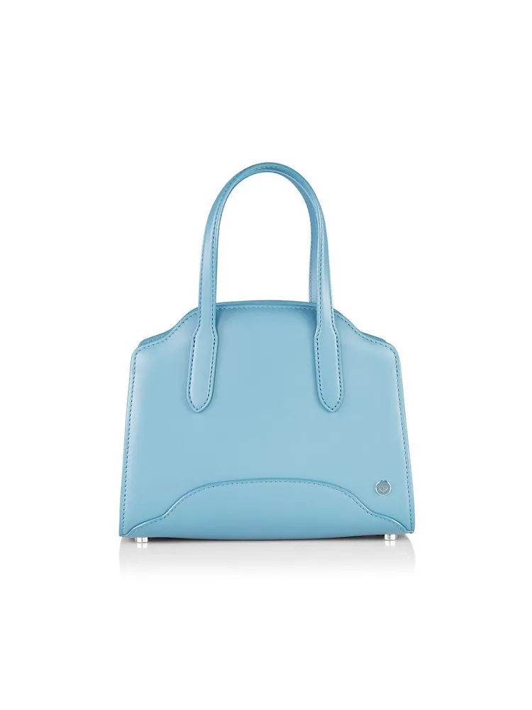 Sesia Micro Leather Tote Bag in Blue - Loro Piana