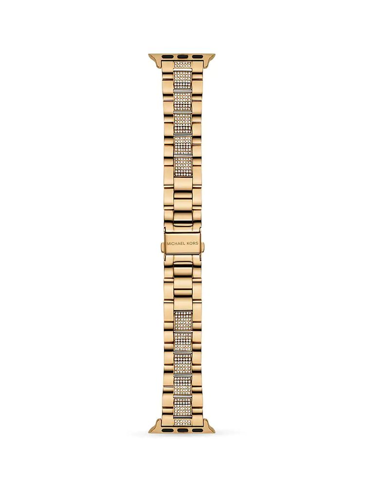 Michael Kors Women's Glitz Goldtone & Crystal Curb Chain Apple Watch  Bracelet | The Summit