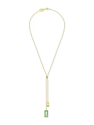 Belk Aqua heritage precision cut Crystal Clover Necklace