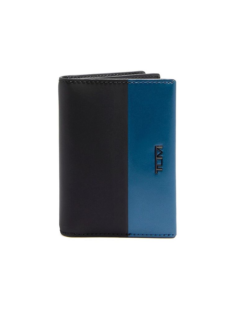 TUMI Men's Nassau SLG Gusseted Card Case - Turquoise Black | The Summit