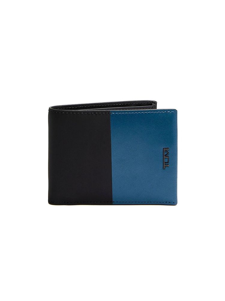 TUMI Men's Nassau SLG Double Billfold Wallet - Turquoise Black | The Summit