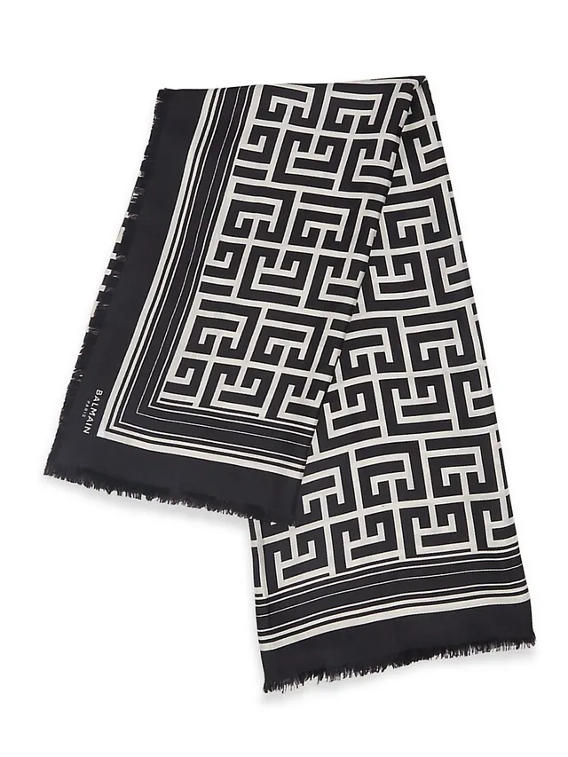 Tory Burch 3-D T Monogram Double Sided Silk Square Scarf