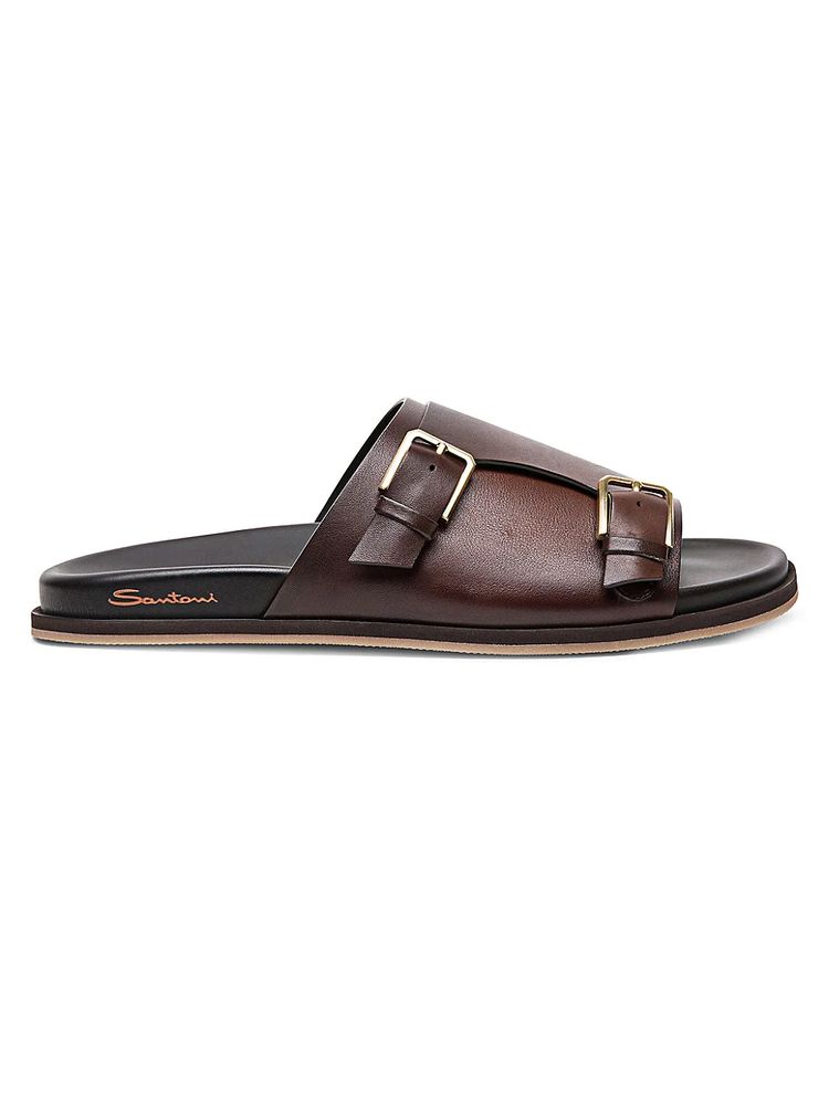 brown buckle sandals