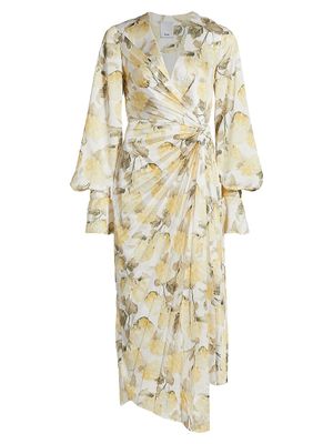 Women's Cresta Pleated Floral Midi Dress - Cresta Dress - Size 8