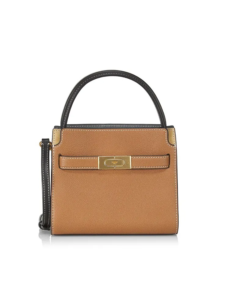 Shop Tory Burch Petite Lee Radziwill Pebbled Double Bag