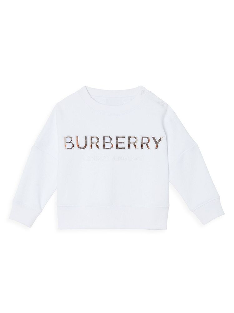 Burberry Baby's & Little Girl's Mini Eugene Logo Sweatshirt - White - Size  12 Months | The Summit