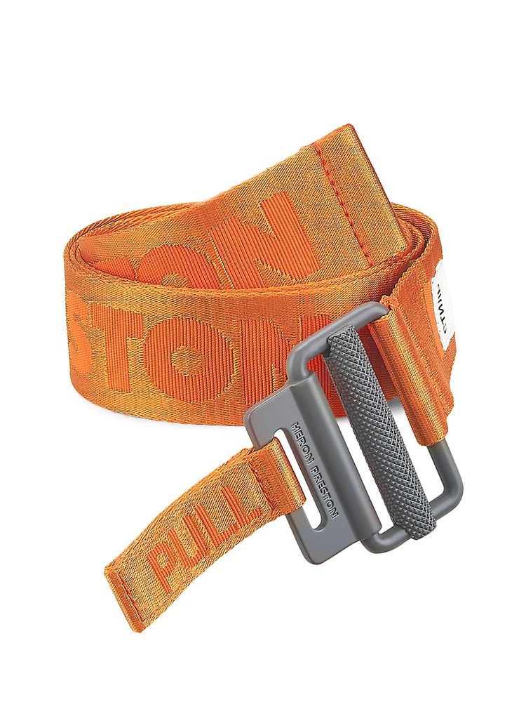 Hen Reis bladerdeeg Heron Preston Men's HP Buckle Tape Belt - Orange Grey | The Summit