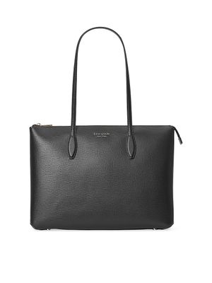 Women's Aldy Large Leather Zip Tote - Black