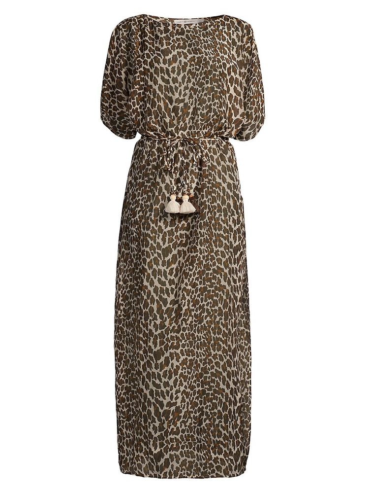 Tory Burch Women's Printed Long Caftan - Reva Leopard - Size Small | The  Summit