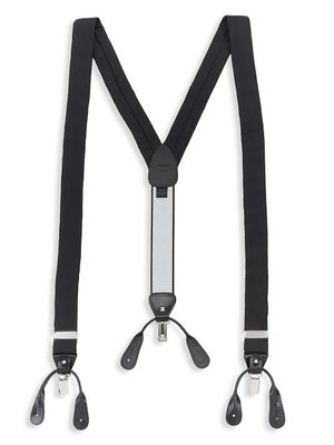 Men's COLLECTION Silk Suspenders - Black