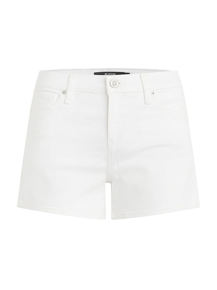 Hudson Jeans Women's Gemma Mid-Rise Denim Shorts - White | The Summit