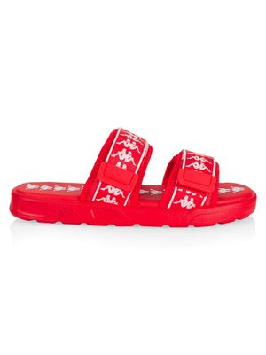 Men's Banda Aster Logo Double-Strap Slides - Red White Sandals