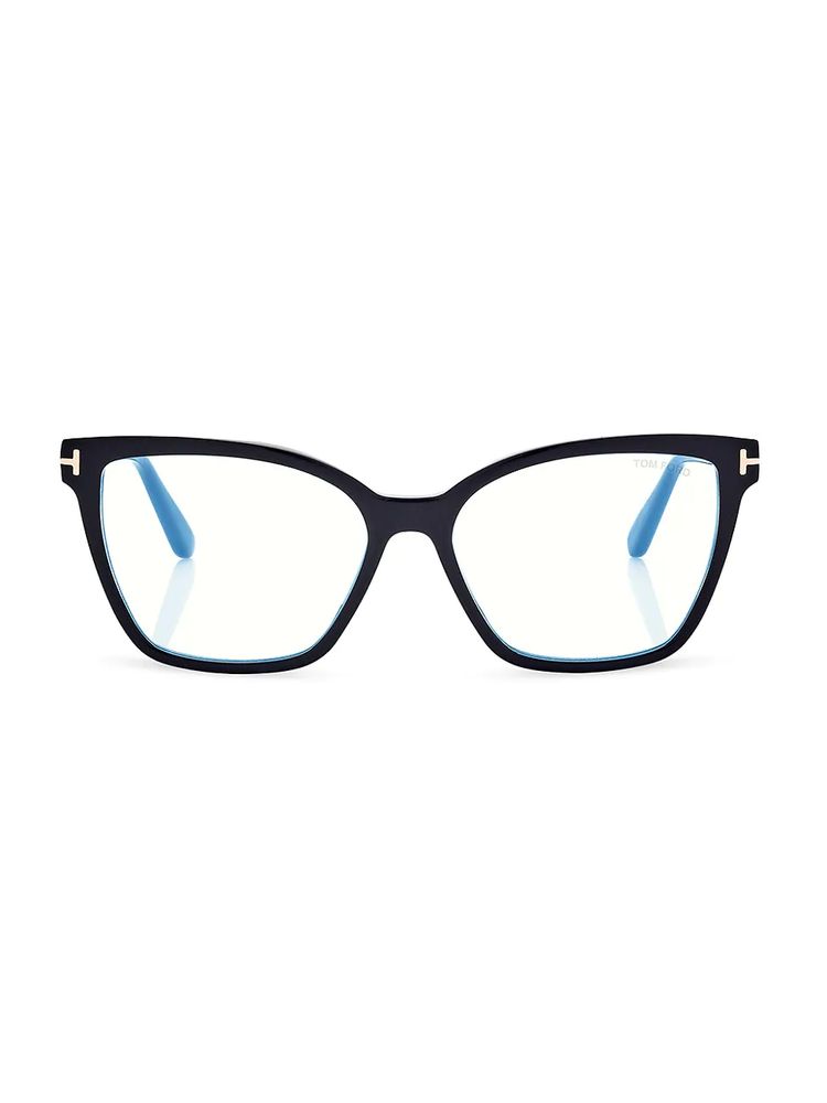 Tom Ford Women's 53MM Cat Eye Blue Block Glasses | The Summit