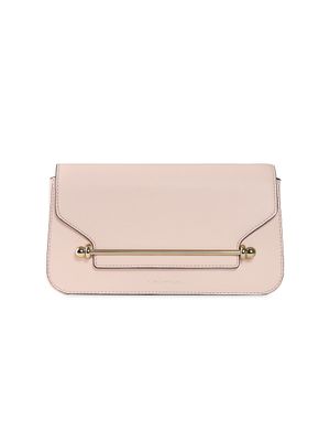 Women's E/W Leather Baguette - Soft Pink