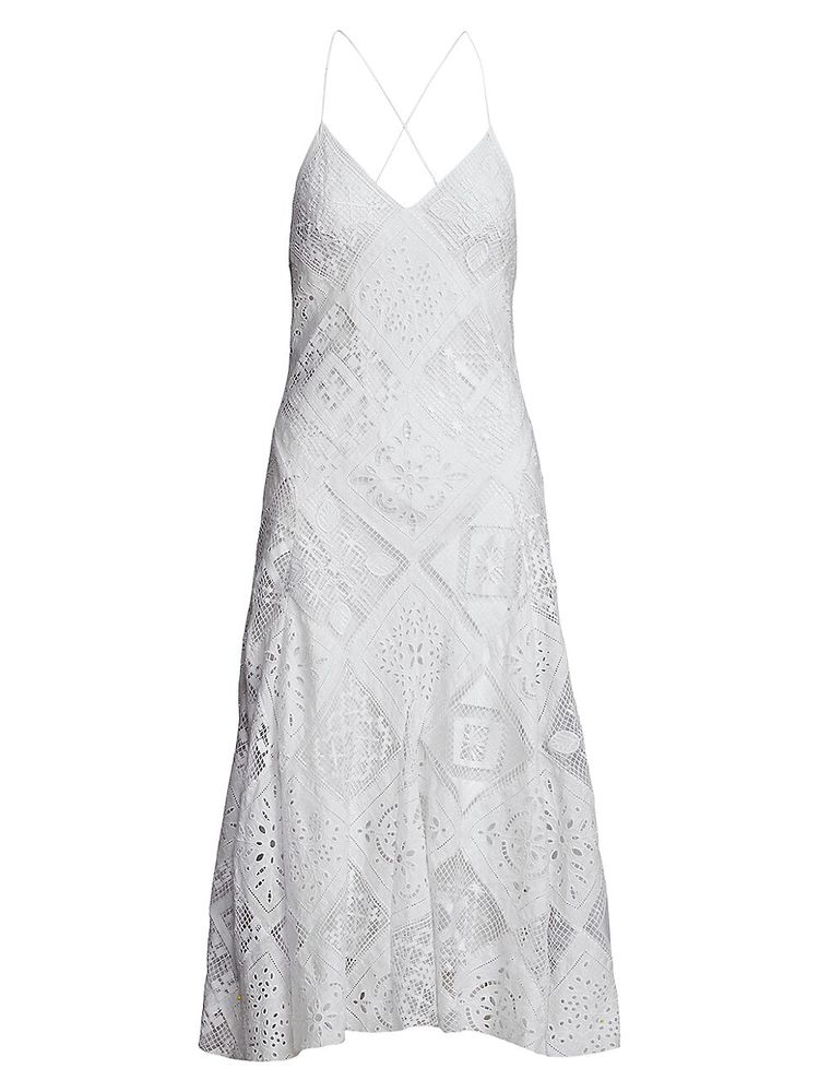 Polo Ralph Lauren Women's Eyelet Lace Midi-Dress - White | The Summit