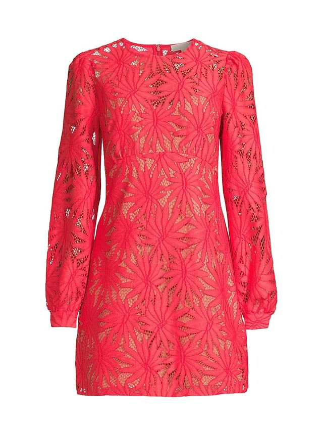 MICHAEL Michael Kors Women's Palmbeach Lace Minidress - Sangria - Size 14 |  The Summit