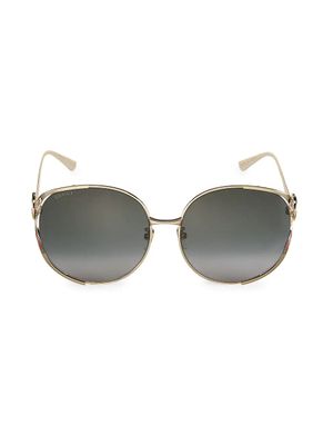 Women's 63MM Round Sunglasses