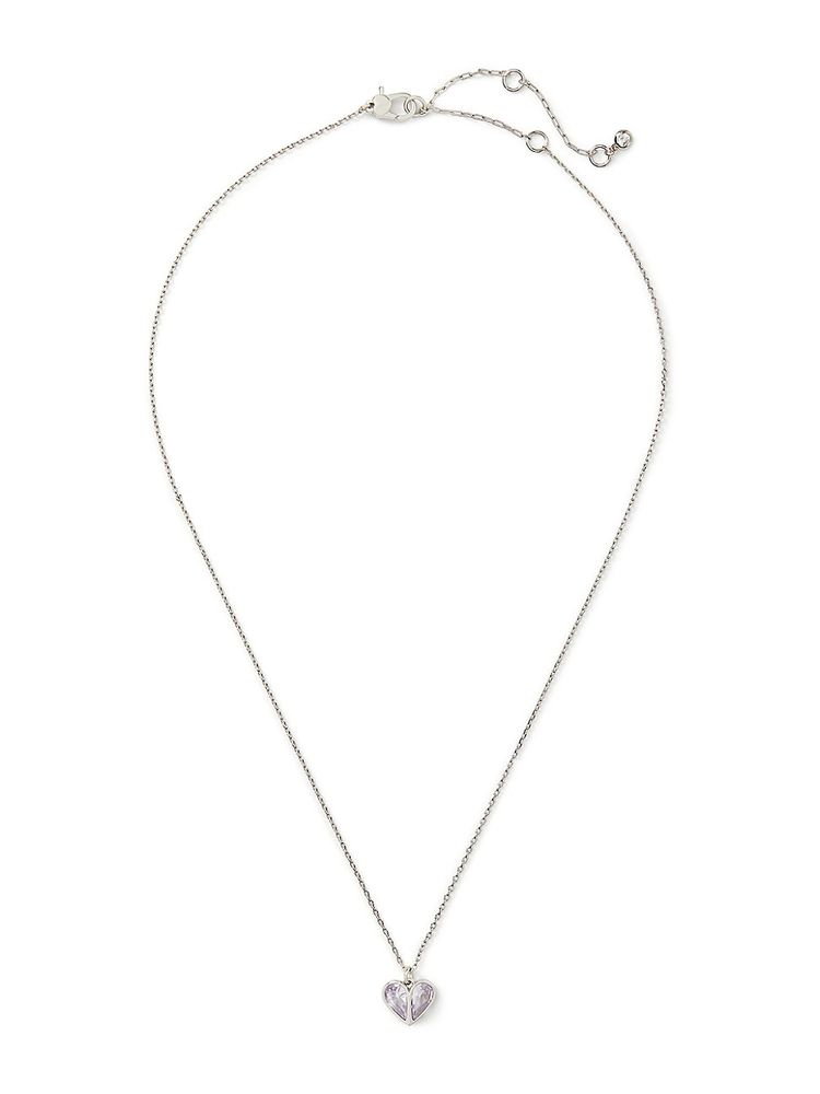 Kate spade new york Women's Silvertone & Cubic Zirconia Heart Pendant  Necklace - Amethyst | The Summit